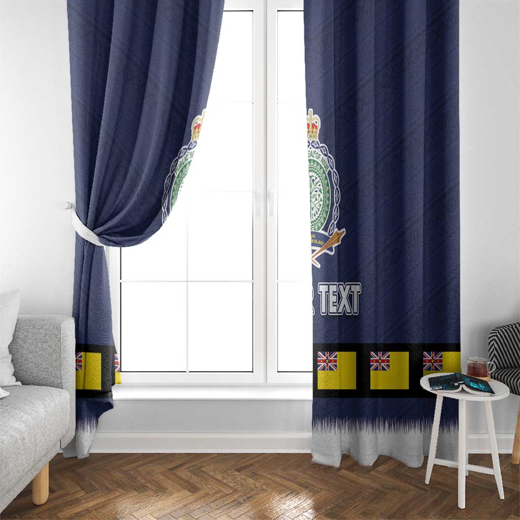 Niue Merry Christmas Window Curtain Santa Suit Style With Hiapo Pattern LT03 - Polynesian Pride