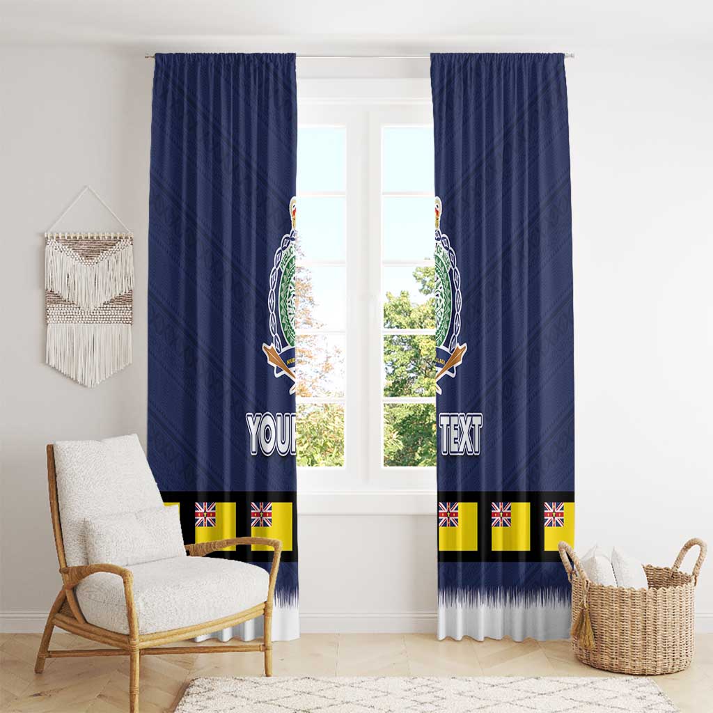 Niue Merry Christmas Window Curtain Santa Suit Style With Hiapo Pattern LT03 - Polynesian Pride