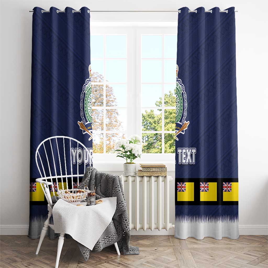 Niue Merry Christmas Window Curtain Santa Suit Style With Hiapo Pattern LT03 - Polynesian Pride