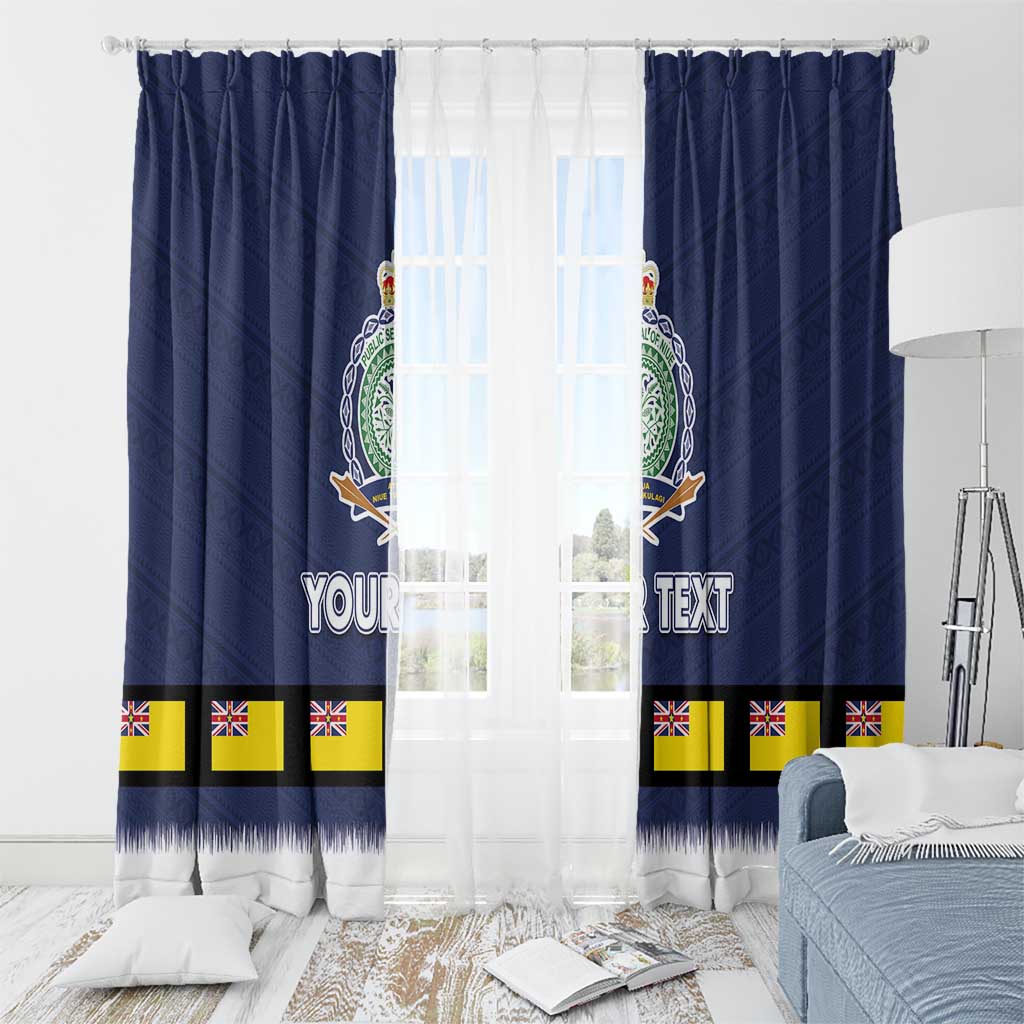 Niue Merry Christmas Window Curtain Santa Suit Style With Hiapo Pattern LT03 - Polynesian Pride