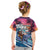 Hawaiian Mele Kalikimaka Kid T Shirt Santa Claus Driving The Whale with Sunset Ocean Landscape