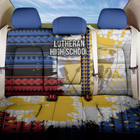 Hawaii Lutheran High School Back Car Seat Cover Kakau Pattern Splash Style LT03 One Size Red - Polynesian Pride