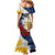 Hawaii Lutheran High School Family Matching Mermaid Dress and Hawaiian Shirt Kakau Pattern Splash Style LT03 - Polynesian Pride