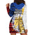 Hawaii Lutheran High School Hoodie Dress Kakau Pattern Splash Style LT03 - Polynesian Pride