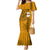 Nanakuli High and Intermediate School Mermaid Dress Tribal Kakau Pattern LT03 Women Yellow - Polynesian Pride