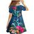 Hawaii Family Matching Mermaid Dress and Hawaiian Shirt Whale Mix Hibiscus and Kanaka Maoli Blue Version LT03 - Polynesian Pride