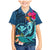 Hawaii Family Matching Mermaid Dress and Hawaiian Shirt Whale Mix Hibiscus and Kanaka Maoli Blue Version LT03 Son's Shirt Blue - Polynesian Pride