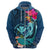 Hawaii Hoodie Whale Mix Hibiscus and Kanaka Maoli Blue Version LT03 - Polynesian Pride