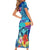 Hawaii Race For Whales Family Matching Short Sleeve Bodycon Dress and Hawaiian Shirt Flag and Polynesian Hibiscus LT03 - Polynesian Pride