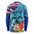 Hawaii Race For Whales Long Sleeve Shirt Flag and Polynesian Hibiscus LT03 - Polynesian Pride