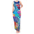 Hawaii Race For Whales Tank Maxi Dress Flag and Polynesian Hibiscus LT03 Women Blue - Polynesian Pride