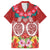 Polynesian Valentine Day Family Matching Off Shoulder Long Sleeve Dress and Hawaiian Shirt Love Couple Turtle Maori Hibiscus Red Style LT03 Dad's Shirt - Short Sleeve Red - Polynesian Pride