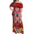 Polynesian Valentine Day Off Shoulder Maxi Dress Love Couple Turtle Maori Hibiscus Red Style LT03 Women Red - Polynesian Pride