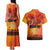 Australia and New Zealand ANZAC Day Couples Matching Tank Maxi Dress and Hawaiian Shirt Soldiers Memories - Red Poppies with Aboriginal and Maori Art