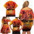 Australia and New Zealand ANZAC Day Family Matching Off Shoulder Short Dress and Hawaiian Shirt Soldiers Memories - Red Poppies with Aboriginal and Maori Art