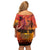 Australia and New Zealand ANZAC Day Family Matching Off Shoulder Short Dress and Hawaiian Shirt Soldiers Memories - Red Poppies with Aboriginal and Maori Art