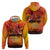 Australia and New Zealand ANZAC Day Hoodie Soldiers Memories - Red Poppies with Aboriginal and Maori Art