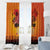 Australia and New Zealand ANZAC Day Window Curtain Soldiers Memories - Red Poppies with Aboriginal and Maori Art