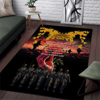 Australia ANZAC Day Area Rug Forever in My Thoughts LT03 Black - Polynesian Pride