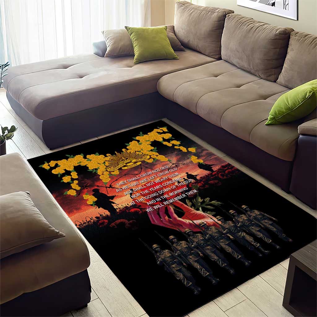 Australia ANZAC Day Area Rug Forever in My Thoughts LT03 - Polynesian Pride