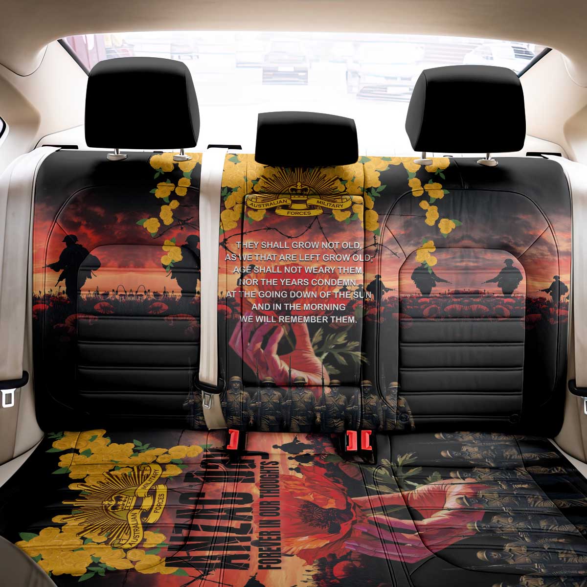 Australia ANZAC Day Back Car Seat Cover Forever in My Thoughts LT03 - Polynesian Pride