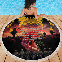 Australia ANZAC Day Beach Blanket Forever in My Thoughts LT03 - Polynesian Pride