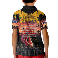 Australia ANZAC Day Kid Polo Shirt Forever in My Thoughts LT03 - Polynesian Pride