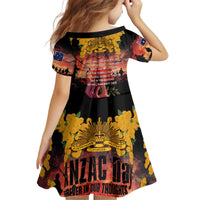 Australia ANZAC Day Kid Short Sleeve Dress Forever in My Thoughts LT03 - Polynesian Pride
