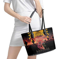 Australia ANZAC Day Leather Tote Bag Forever in My Thoughts LT03 - Polynesian Pride
