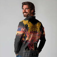 Australia ANZAC Day Long Sleeve Polo Shirt Forever in My Thoughts LT03 - Polynesian Pride