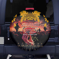 Australia ANZAC Day Spare Tire Cover Forever in My Thoughts LT03 No hole Black - Polynesian Pride