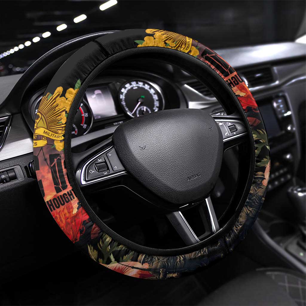 Australia ANZAC Day Steering Wheel Cover Forever in My Thoughts