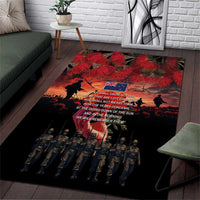 New Zealand ANZAC Day Area Rug Forever in My Thoughts LT03 Black - Polynesian Pride