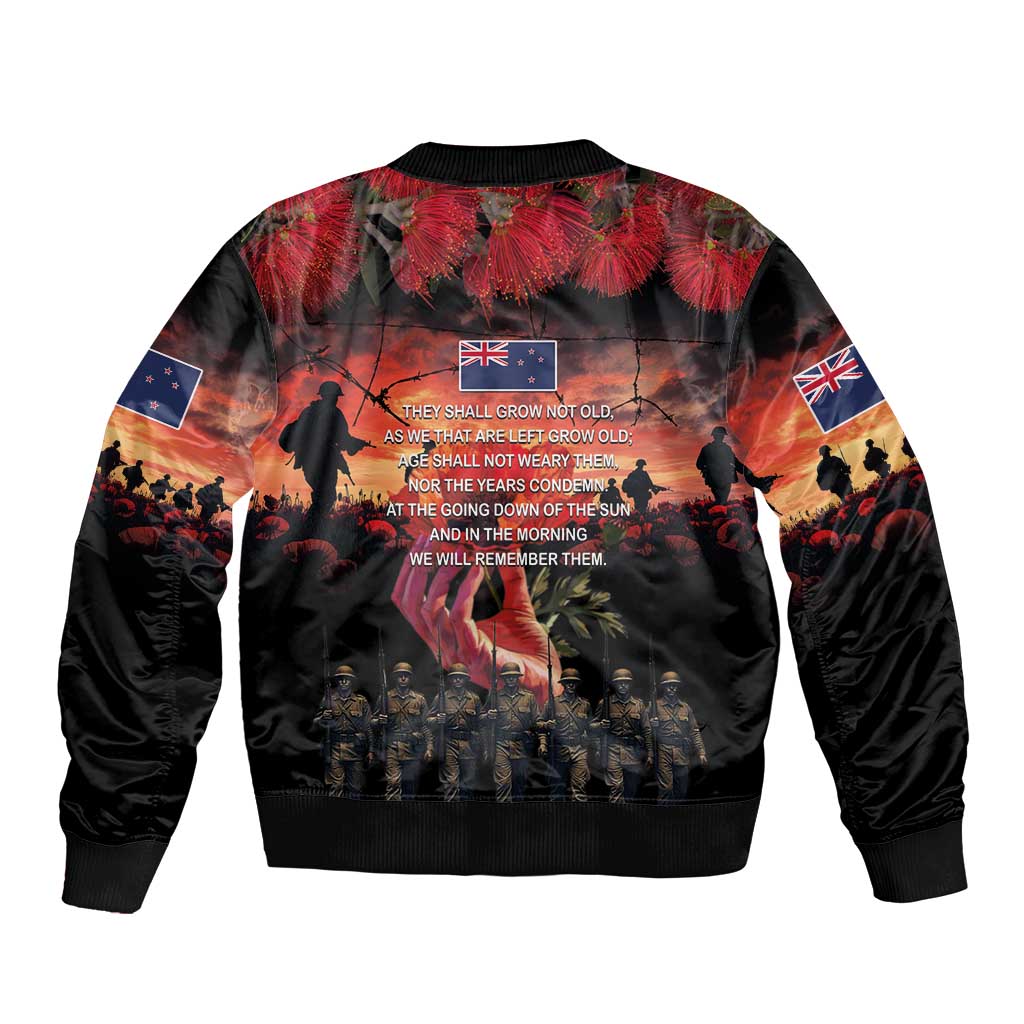 New Zealand ANZAC Day Bomber Jacket Forever in My Thoughts LT03 - Polynesian Pride