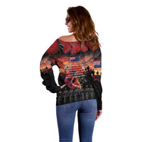 New Zealand ANZAC Day Off Shoulder Sweater Forever in My Thoughts LT03 - Polynesian Pride
