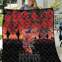 New Zealand ANZAC Day Quilt Forever in My Thoughts LT03 Black - Polynesian Pride