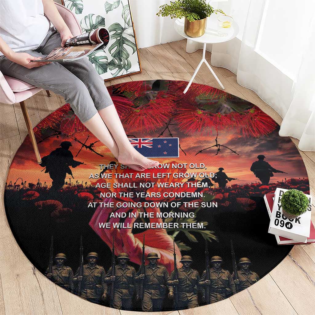 New Zealand ANZAC Day Round Carpet Forever in My Thoughts LT03 - Polynesian Pride