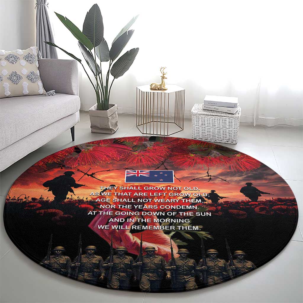 New Zealand ANZAC Day Round Carpet Forever in My Thoughts LT03 - Polynesian Pride