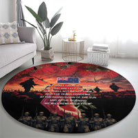 New Zealand ANZAC Day Round Carpet Forever in My Thoughts LT03 - Polynesian Pride
