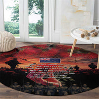 New Zealand ANZAC Day Round Carpet Forever in My Thoughts LT03 - Polynesian Pride