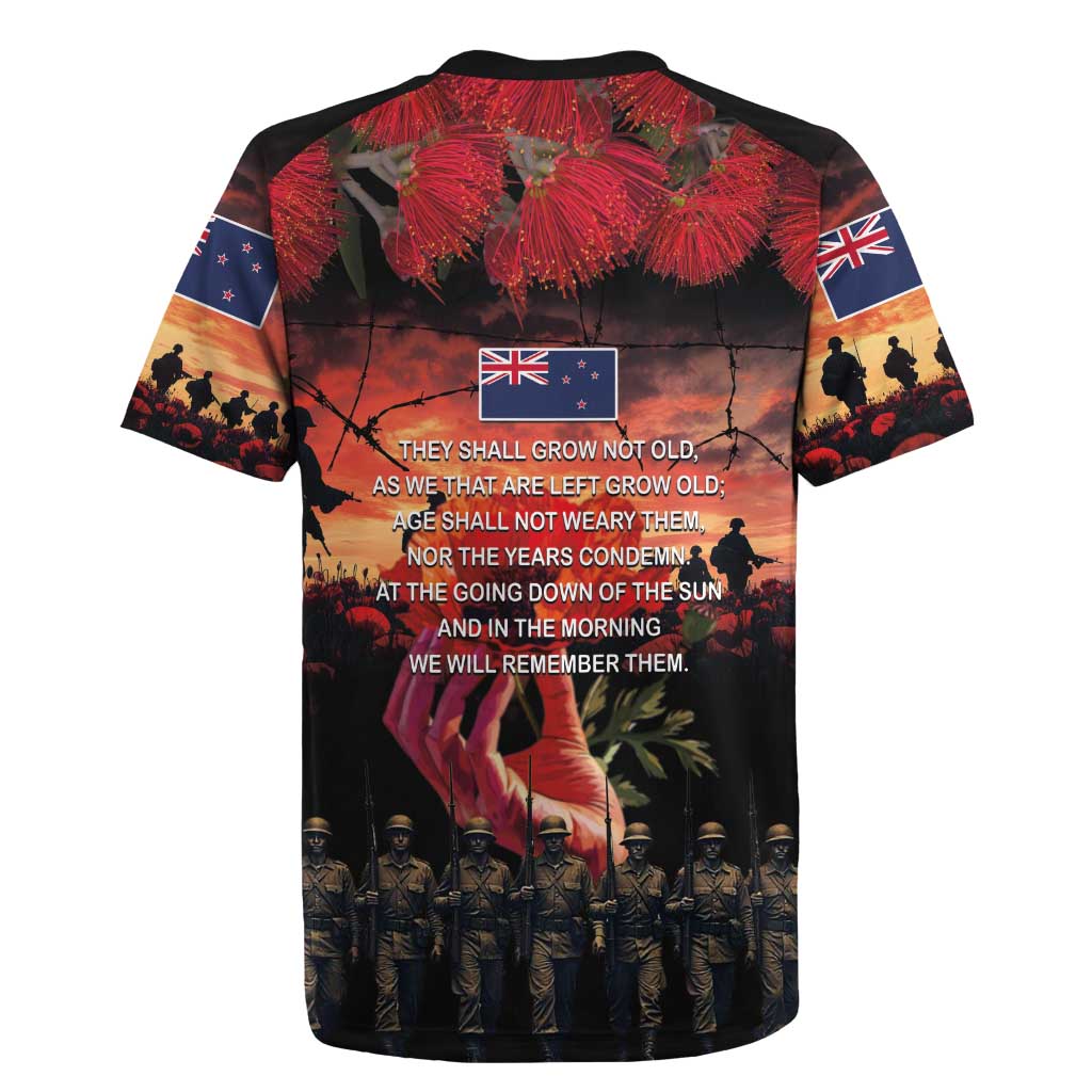 New Zealand ANZAC Day Rugby Jersey Forever in My Thoughts LT03 - Polynesian Pride