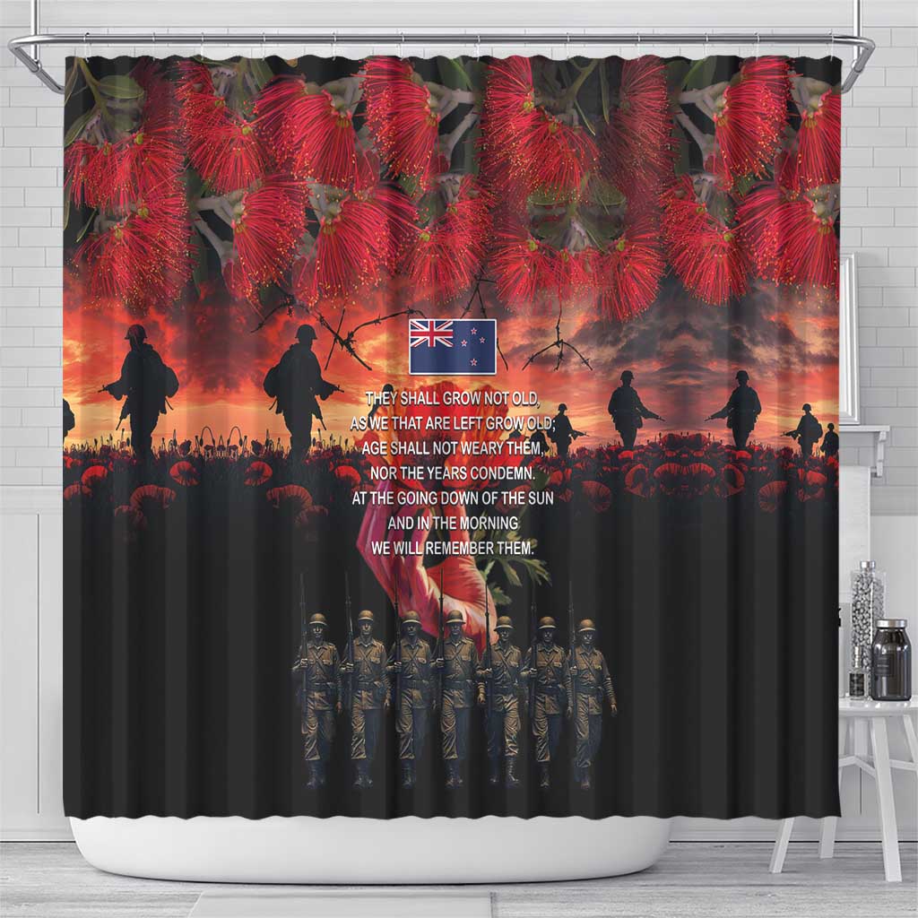 New Zealand ANZAC Day Shower Curtain Forever in My Thoughts LT03 - Polynesian Pride