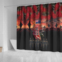 New Zealand ANZAC Day Shower Curtain Forever in My Thoughts LT03 - Polynesian Pride