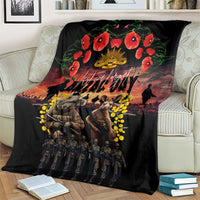 Australia ANZAC Day Blanket Kangaroo and Koala Soldier - Forever in My Thoughts LT03 - Polynesian Pride