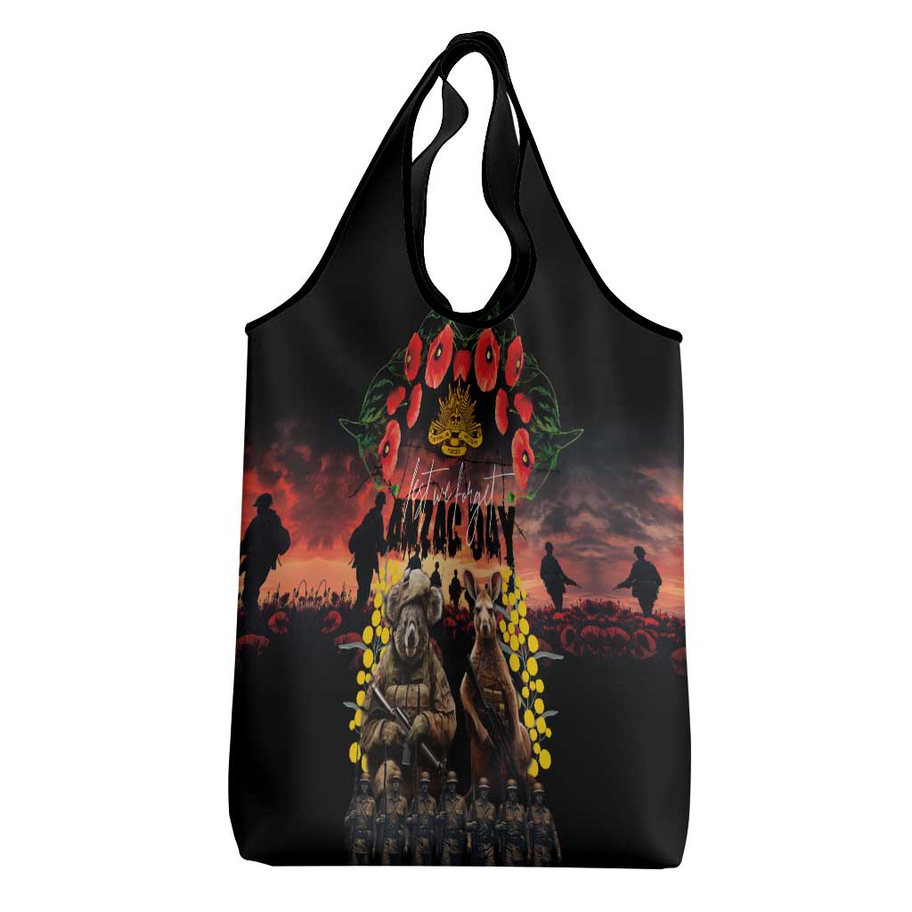 Australia ANZAC Day Grocery Bag Kangaroo and Koala Soldier - Forever in My Thoughts LT03 - Polynesian Pride