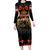 Australia ANZAC Day Long Sleeve Bodycon Dress Kangaroo and Koala Soldier - Forever in My Thoughts