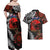 Australia and New Zealand ANZAC Day Couples Matching Off Shoulder Maxi Dress and Hawaiian Shirt Aboriginal and Maori Art Pattern - Gallipoli Lest We Forget