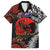 Australia and New Zealand ANZAC Day Family Matching Off Shoulder Maxi Dress and Hawaiian Shirt Aboriginal and Maori Art Pattern - Gallipoli Lest We Forget