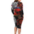 Australia and New Zealand ANZAC Day Long Sleeve Bodycon Dress Aboriginal and Maori Art Pattern - Gallipoli Lest We Forget