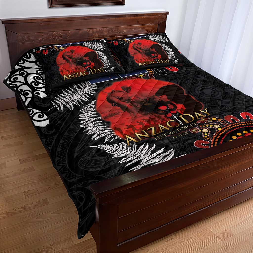 Australia and New Zealand ANZAC Day Quilt Bed Set Aboriginal and Maori Art Pattern - Gallipoli Lest We Forget LT03 - Polynesian Pride
